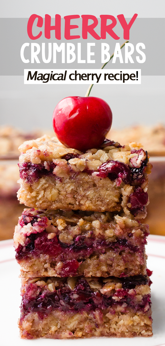 Cherry Crumble Bar Recipe (Easy, Vegan)